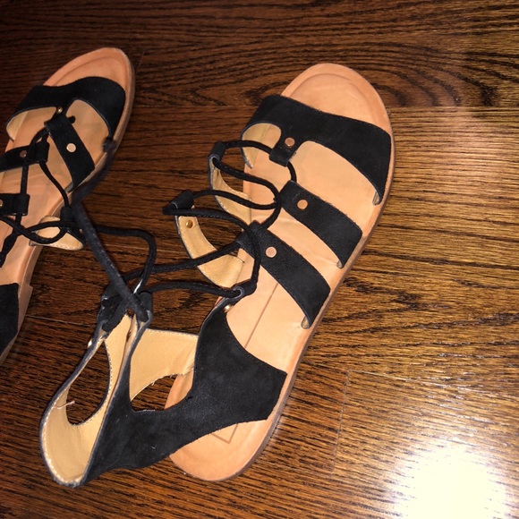 Dolce Vita black suede lace up sandals - Picture 3 of 4